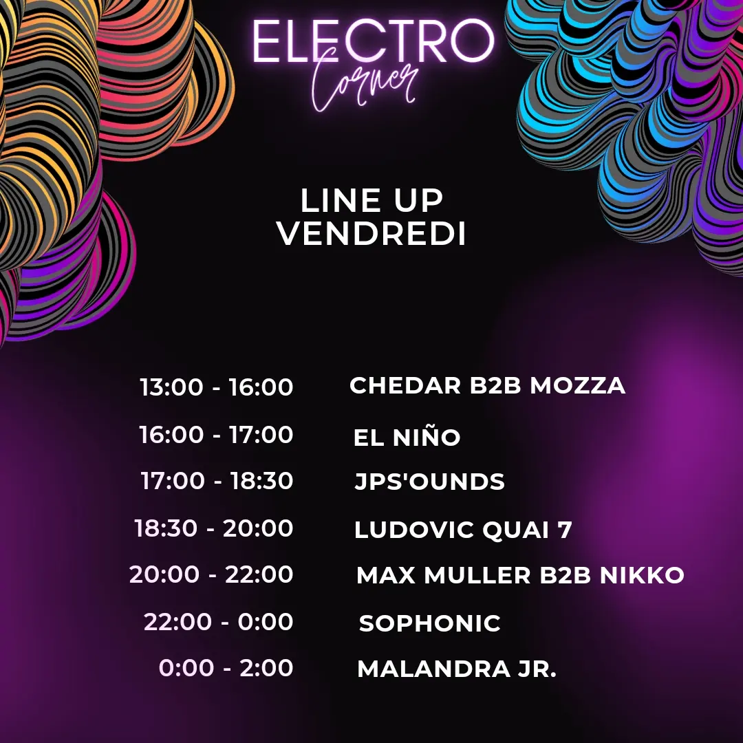 Line up vendredi 7 juillet 2023