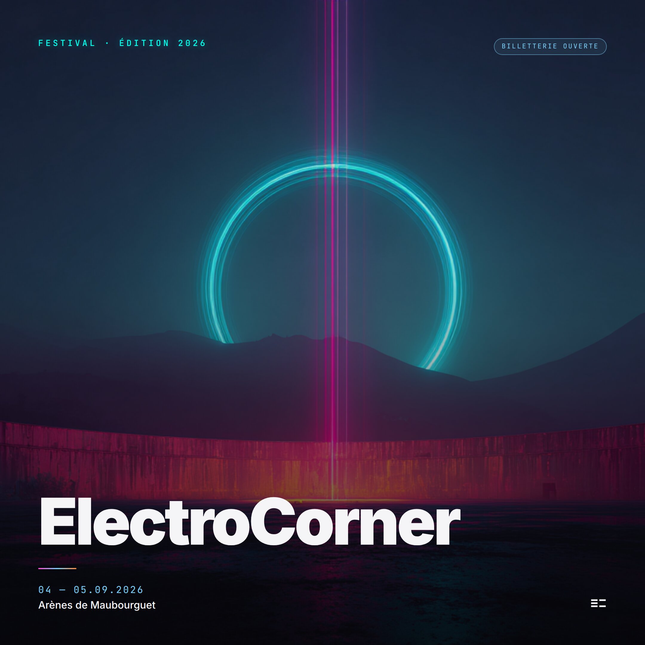 ElectroCorner 2026 — plateau en cours de révélation