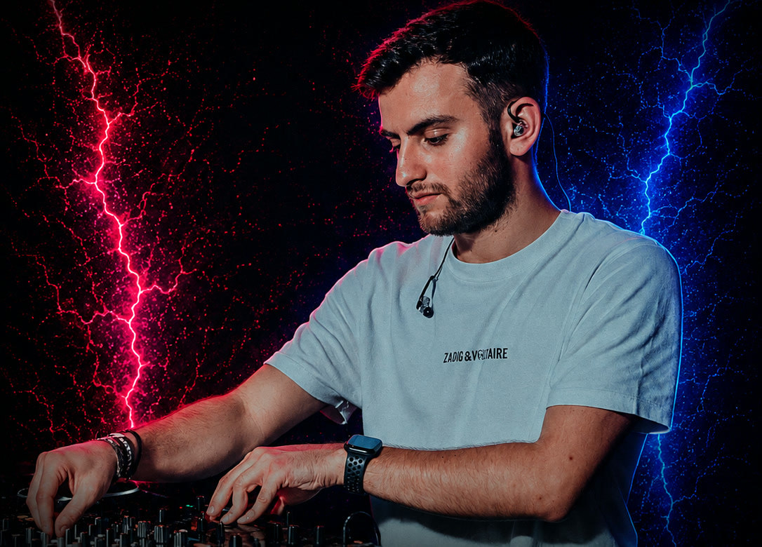 Portrait de Clément Ley aux platines — ElectroCorner 2026